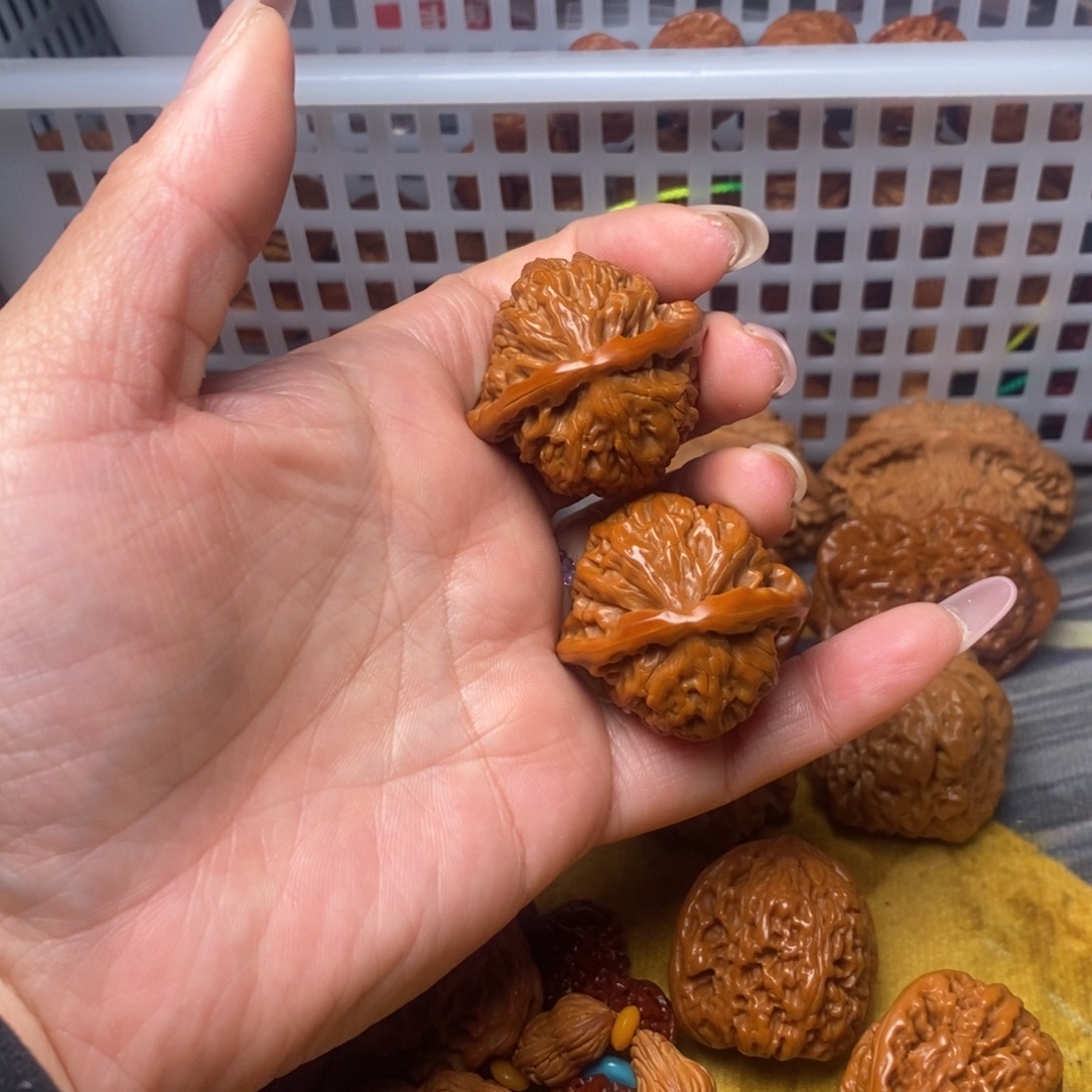 吊坠文玩核桃九**九白狮子