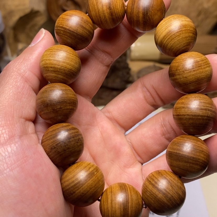 【闪购商品】檀香木手串/手链1.8横纹黑肉沉水玉化料