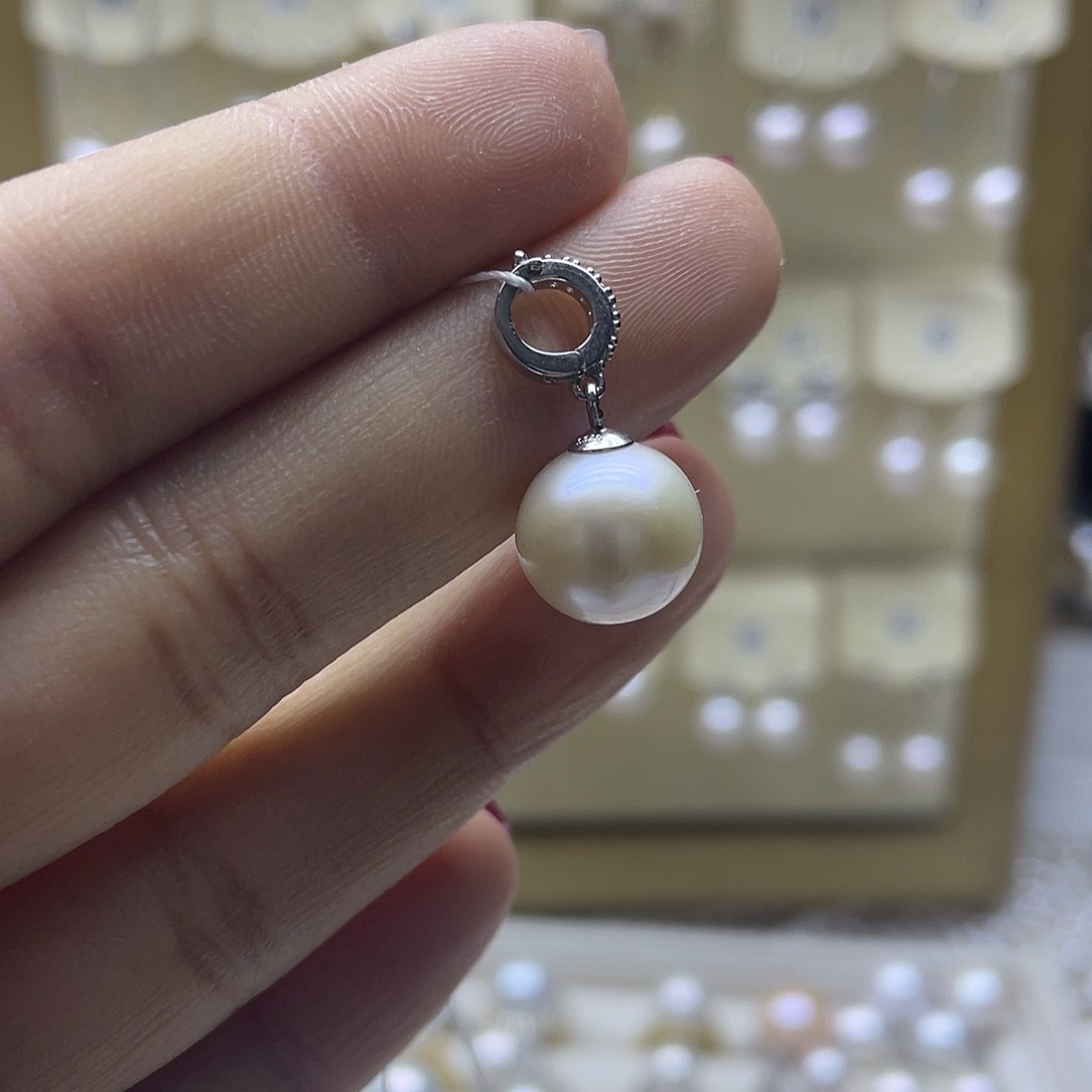 淡水珍珠颈饰银S925镶嵌