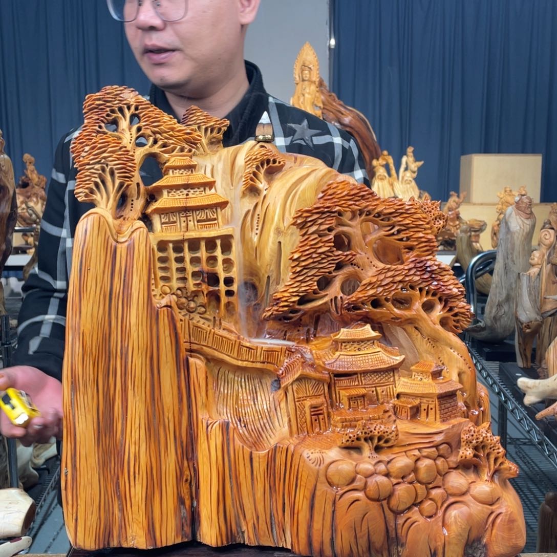 柏木（崖柏）山水倒流香送两盒香