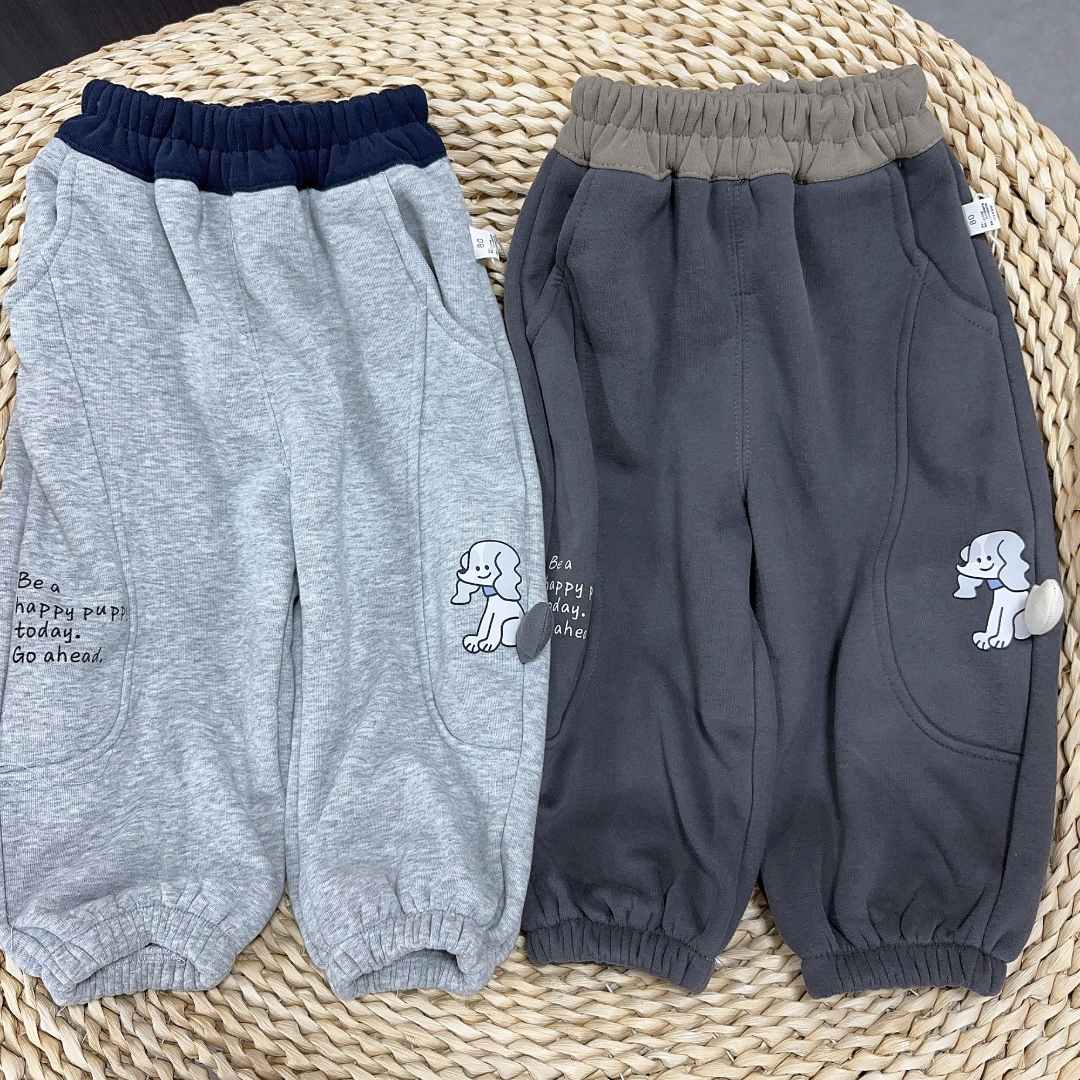 象-【小狗尾巴550】加绒针织卫裤