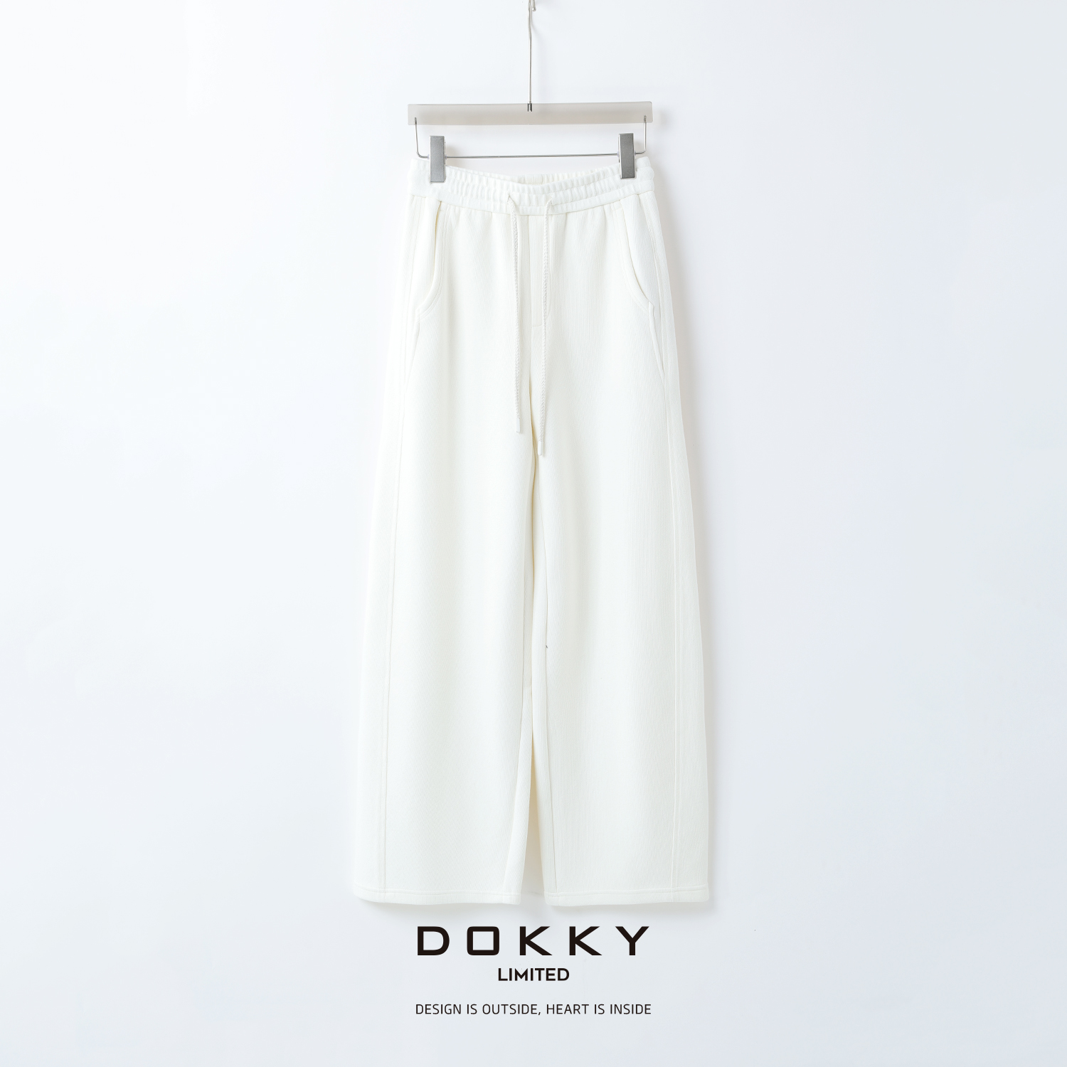 Dokky「D0634」精纺高支棉.软糯亲肤.加绒休闲卫裤