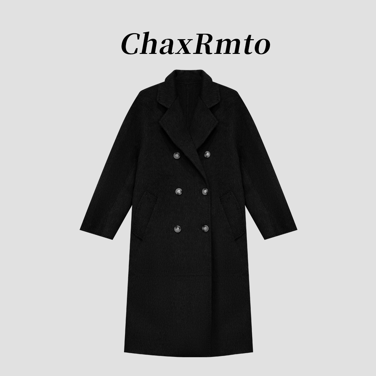 秋冬双面大衣高级简约风羊毛长款大衣25001