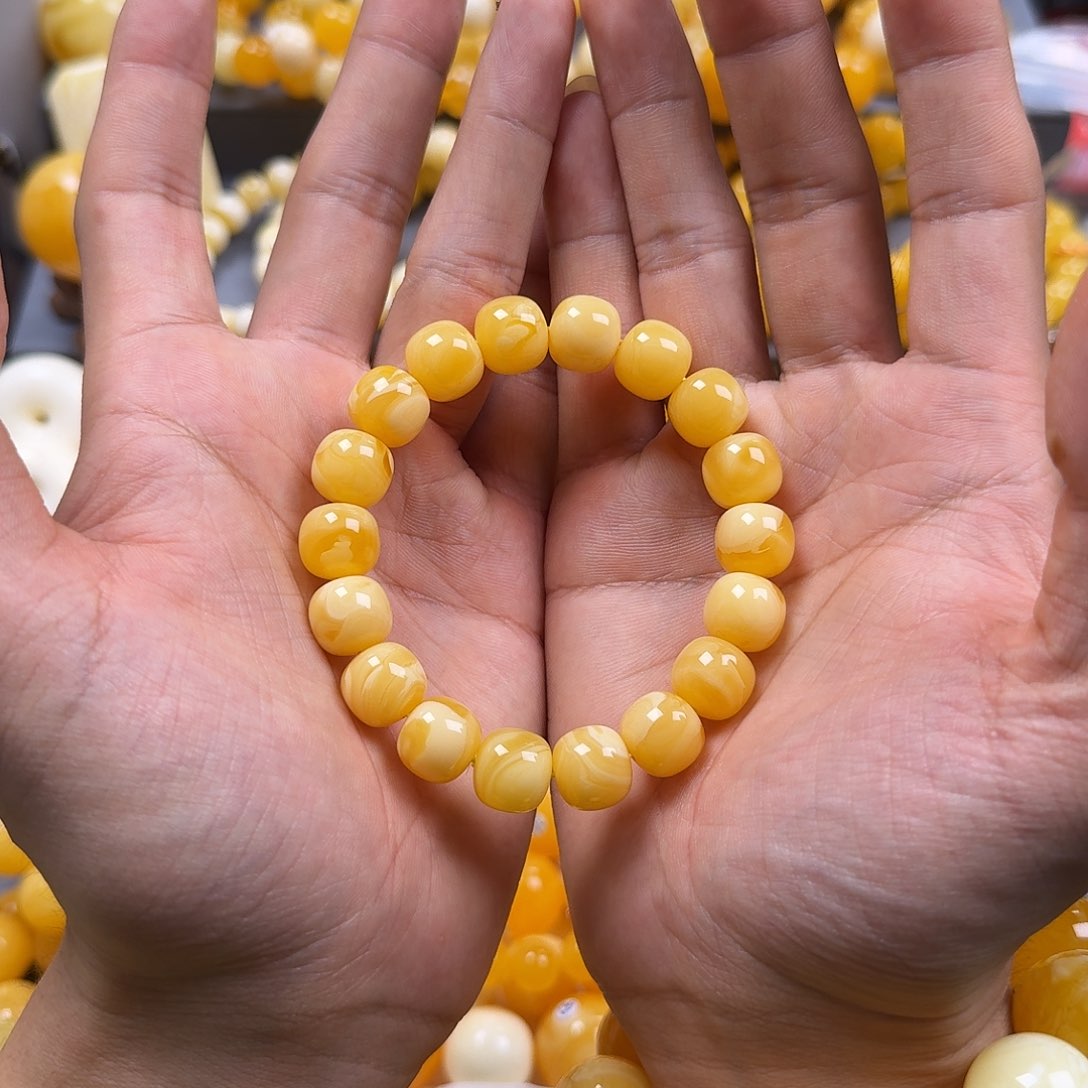 琥珀珠宝奇石未镶嵌同料老型12mm