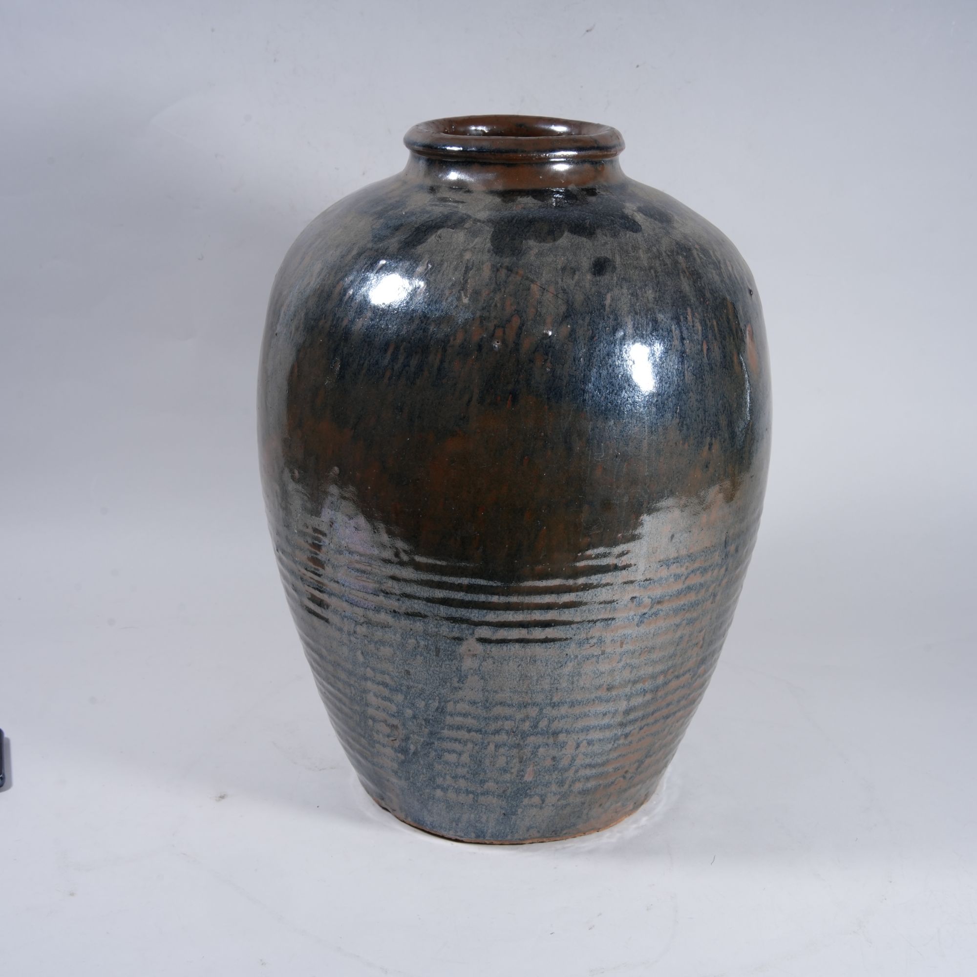 h058/清代 磁州窑褐釉大罐【华豫之门甄选】