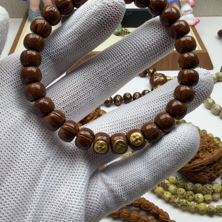 吊坠星月菩提桃核