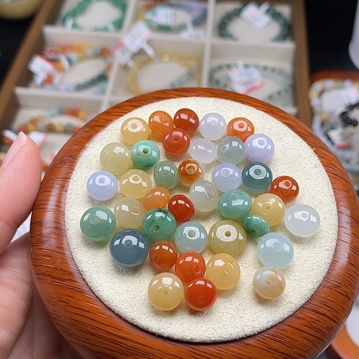 翡翠未镶嵌手串单珠任选一无鉴赏 