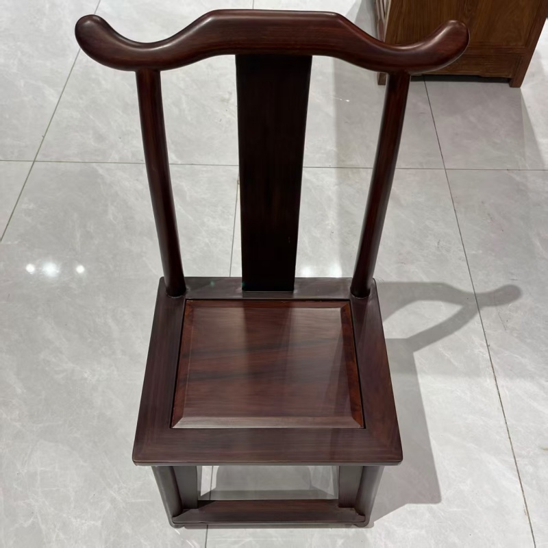 酸枝木小官帽儿童靠背椅实木椅书椅禅意茶椅