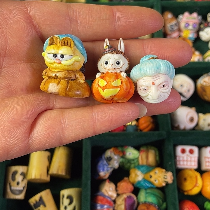 白***颜银S925加菲猫南瓜拉布布老太太