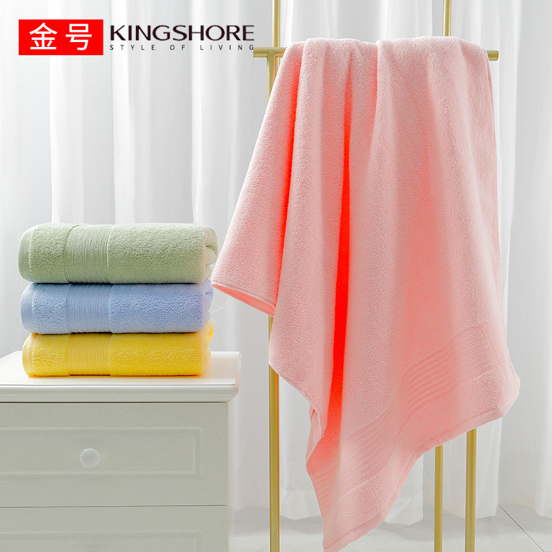 4A级金号浴巾女夏纯棉家用柔软吸水不掉毛情侣款一对2021新款毛巾