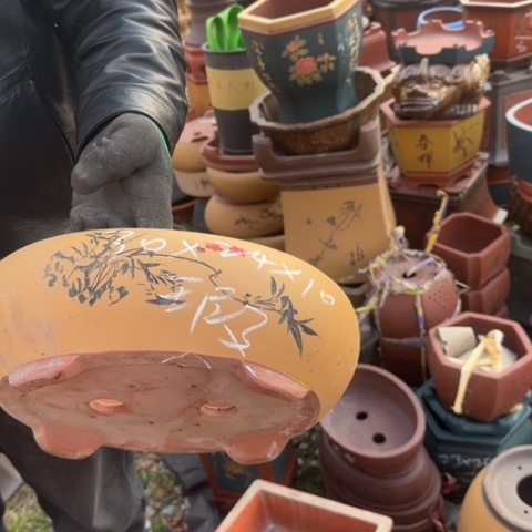 红陶紫砂花盆盆景盆栽瑕疵