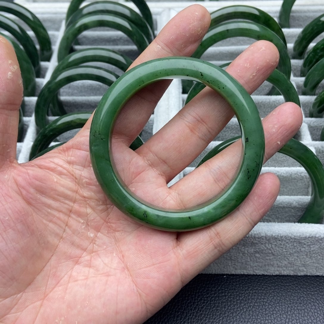 和田玉（碧玉）未镶嵌手镯21-59.6