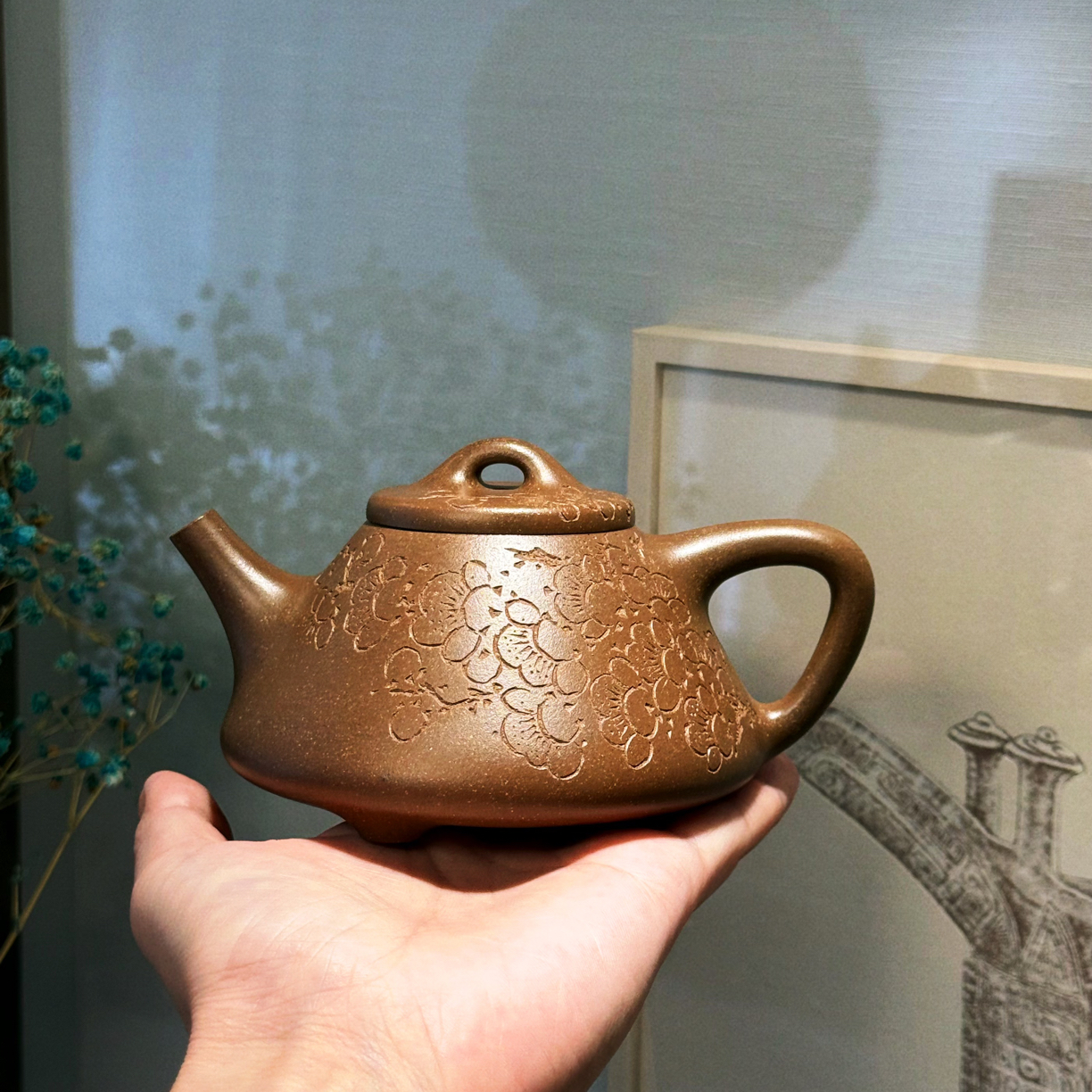 子冶石瓢·青段泥退火烧·200cc全手工