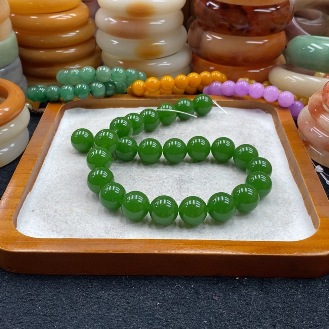 煙***夢石英岩玉未镶嵌手镯（圆镯）