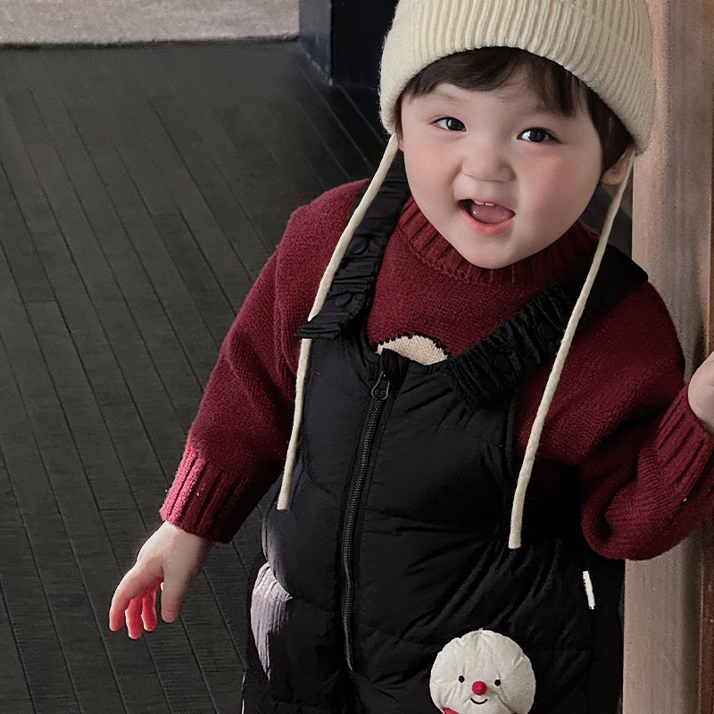 婴幼儿卡通玩偶羽绒背带休闲裤YZ85056