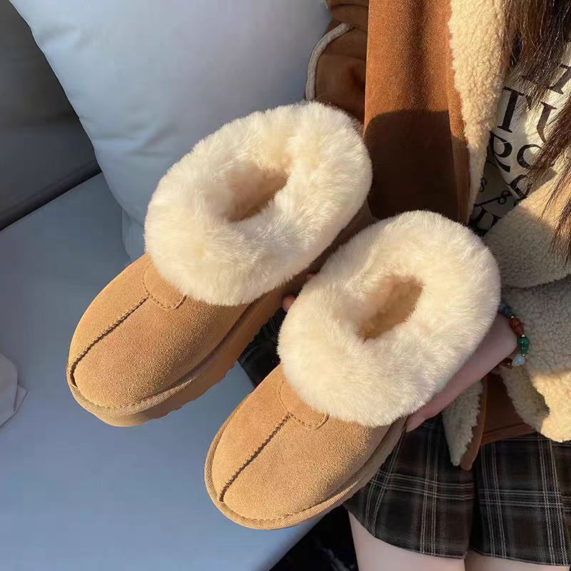 时尚保暖防滑底雪地棉鞋  5858