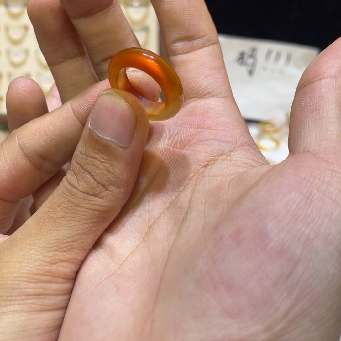 玛瑙/玉髓未镶嵌戒指76号港12 默认瑕疵