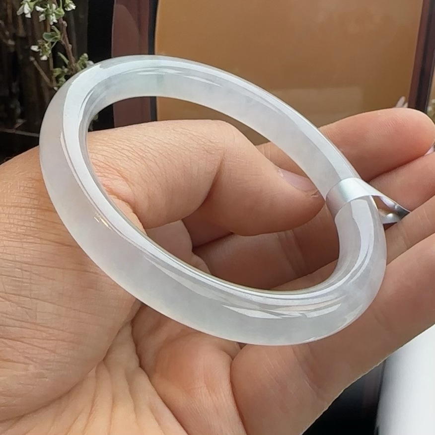 50圈 冰圆条 天然A货翡翠手镯