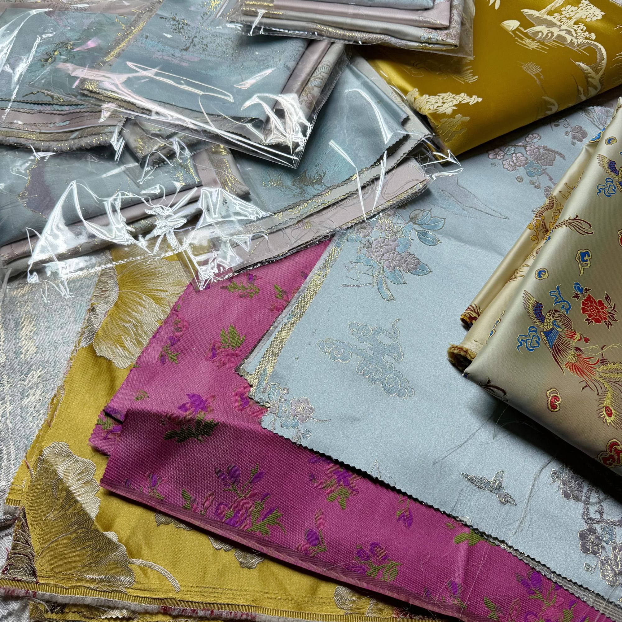 织锦缎零头大块碎布头适合手作diy发卡包发圈小工艺品