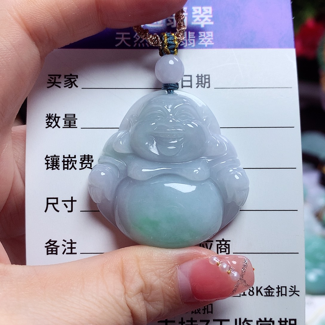 翡翠未镶嵌颈饰佛公18