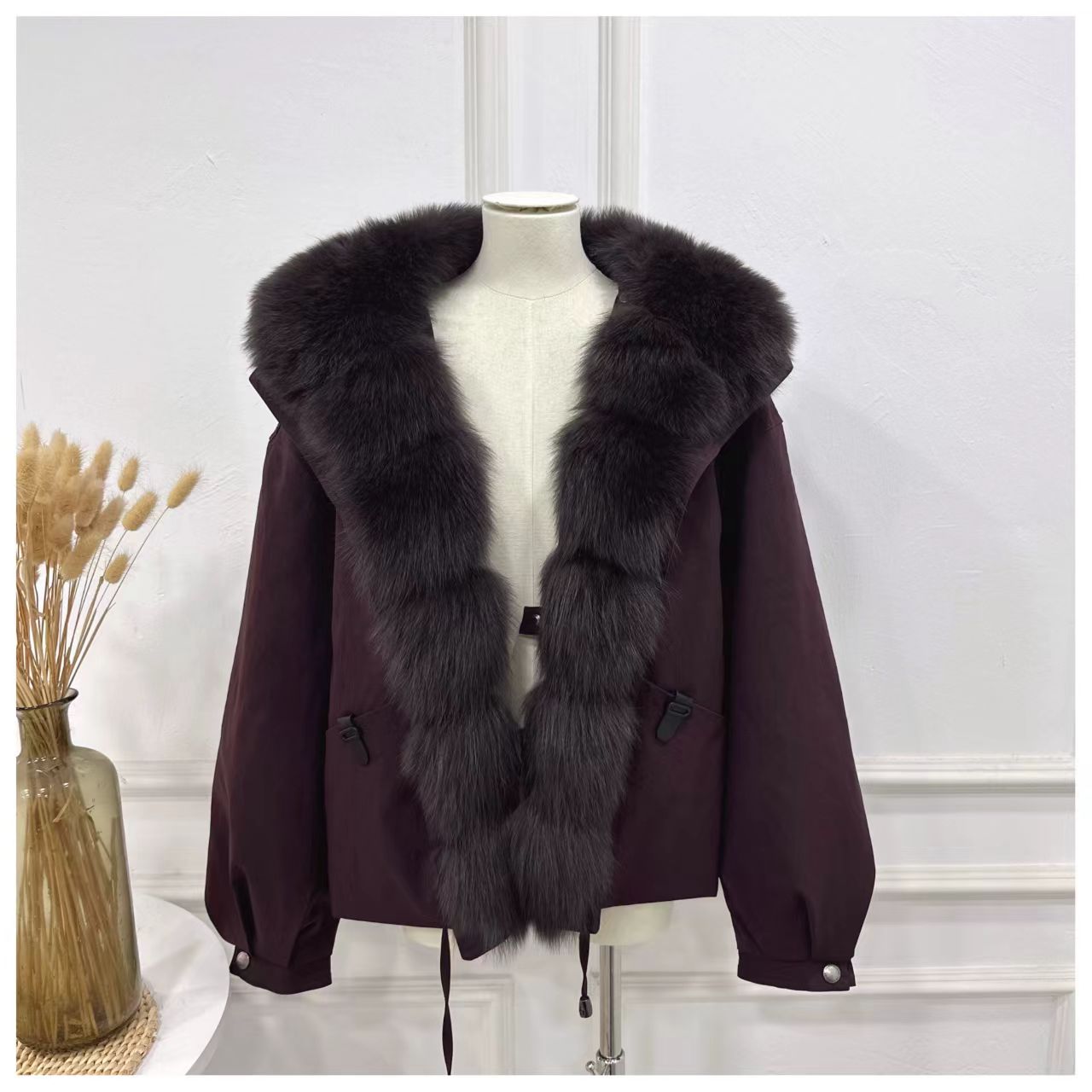 2025秋冬新款气质长袖大码外套3820女装修身收腰