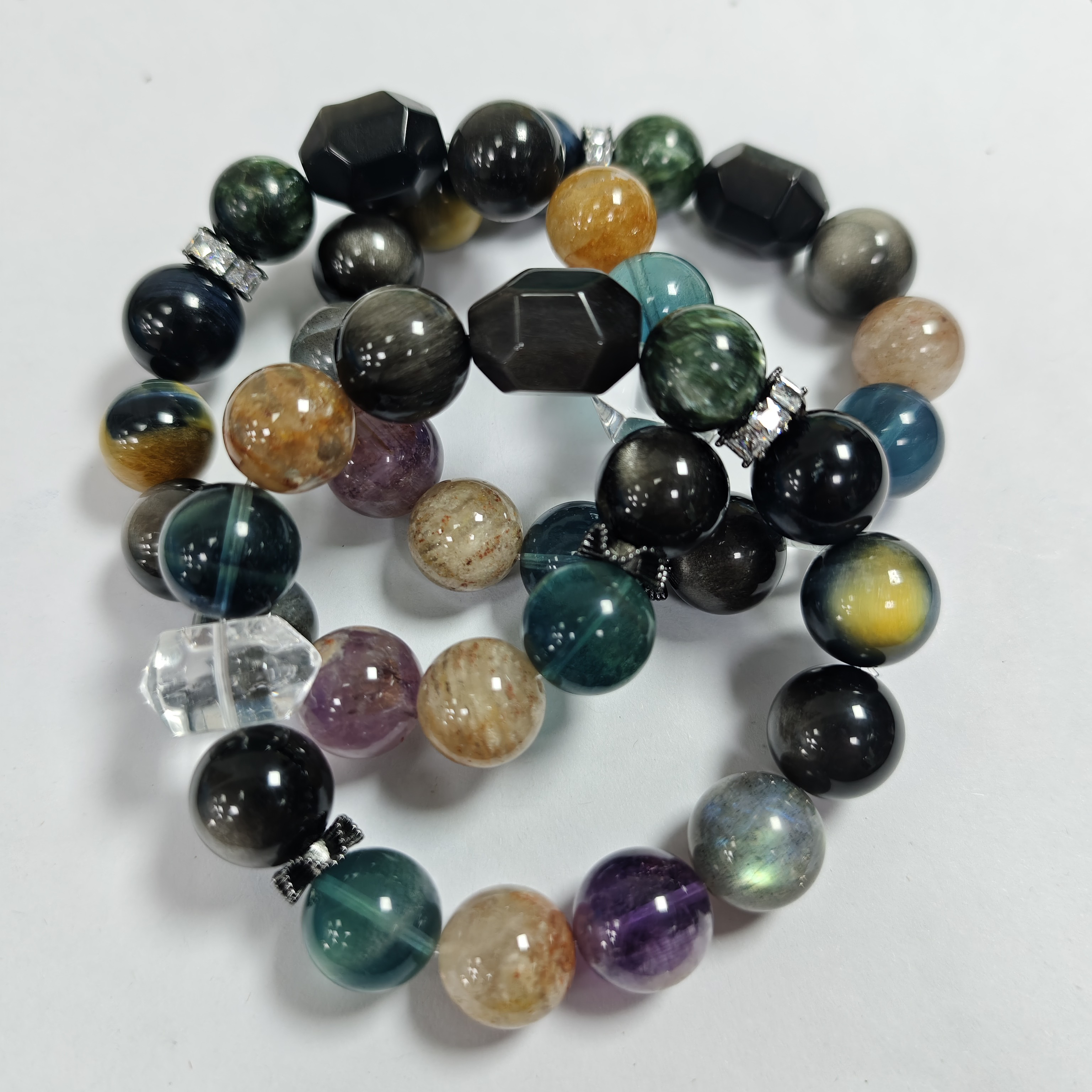 【村有晶品】原创“暗夜天使”单圈手链多样性发一约13-14mm 1067ZBDX