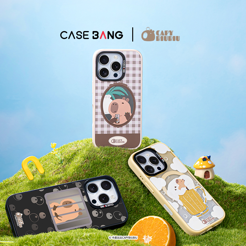 CASEBANGx卡皮比比联名适用苹果iPhone16/15pro/promax磁吸手机壳