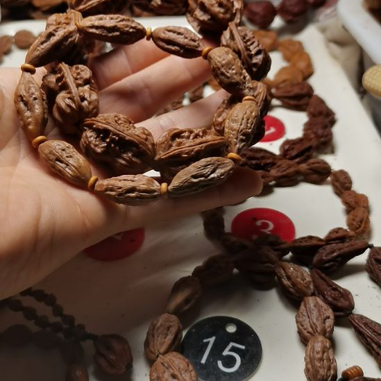 欣***文玩核桃吊坠东北楸异形籽小核桃手串两条21