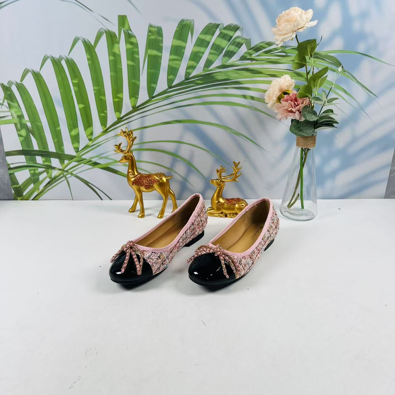 小强家女鞋 芽儿家新款百搭女单鞋（Y468-30-3 ）（W34CYV2653510）