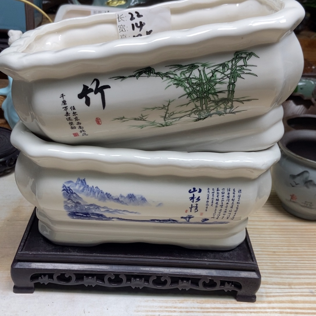 瓷片陶瓷花盆陶瓷艺术