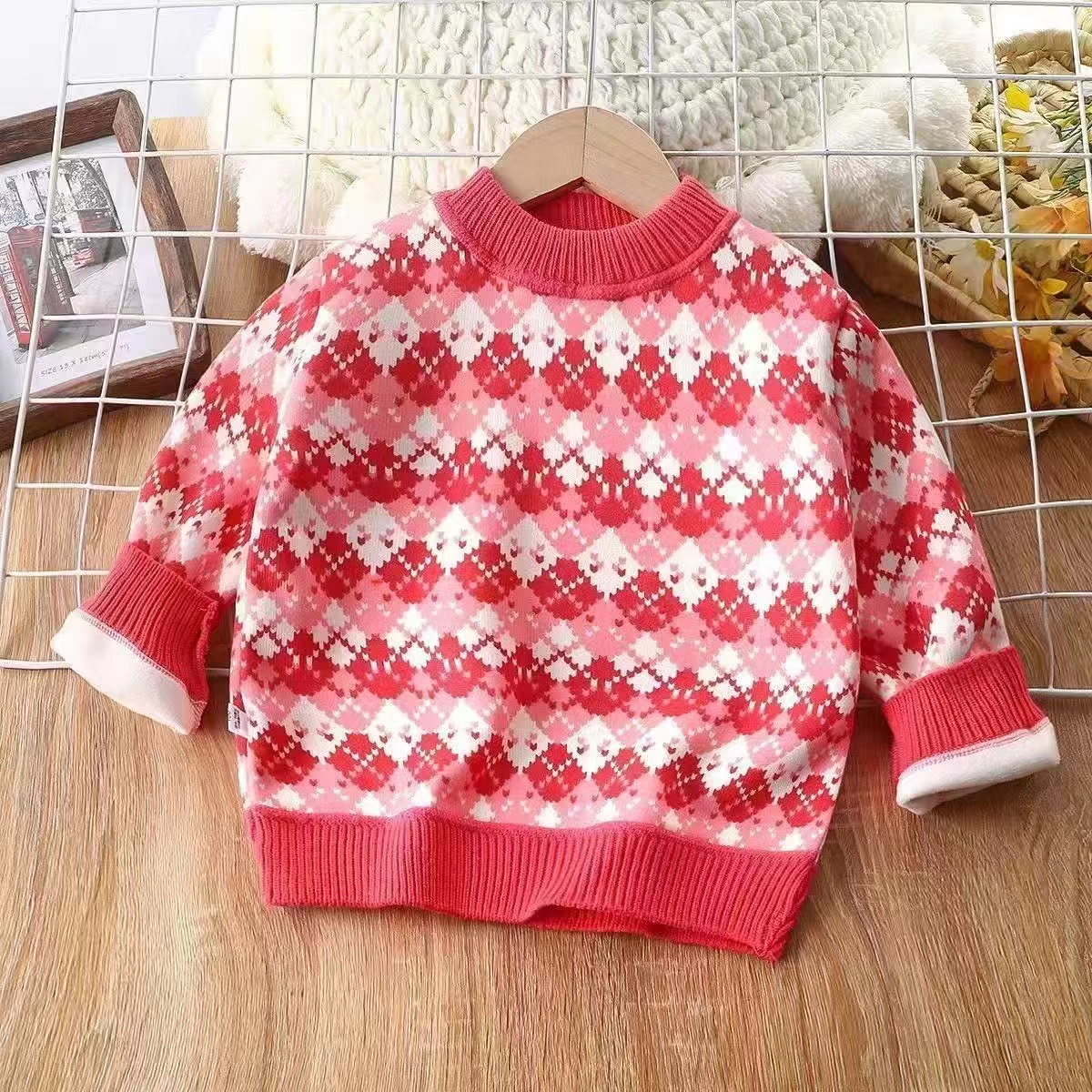 儿童毛衣针织打底中小童卡通保暖上衣