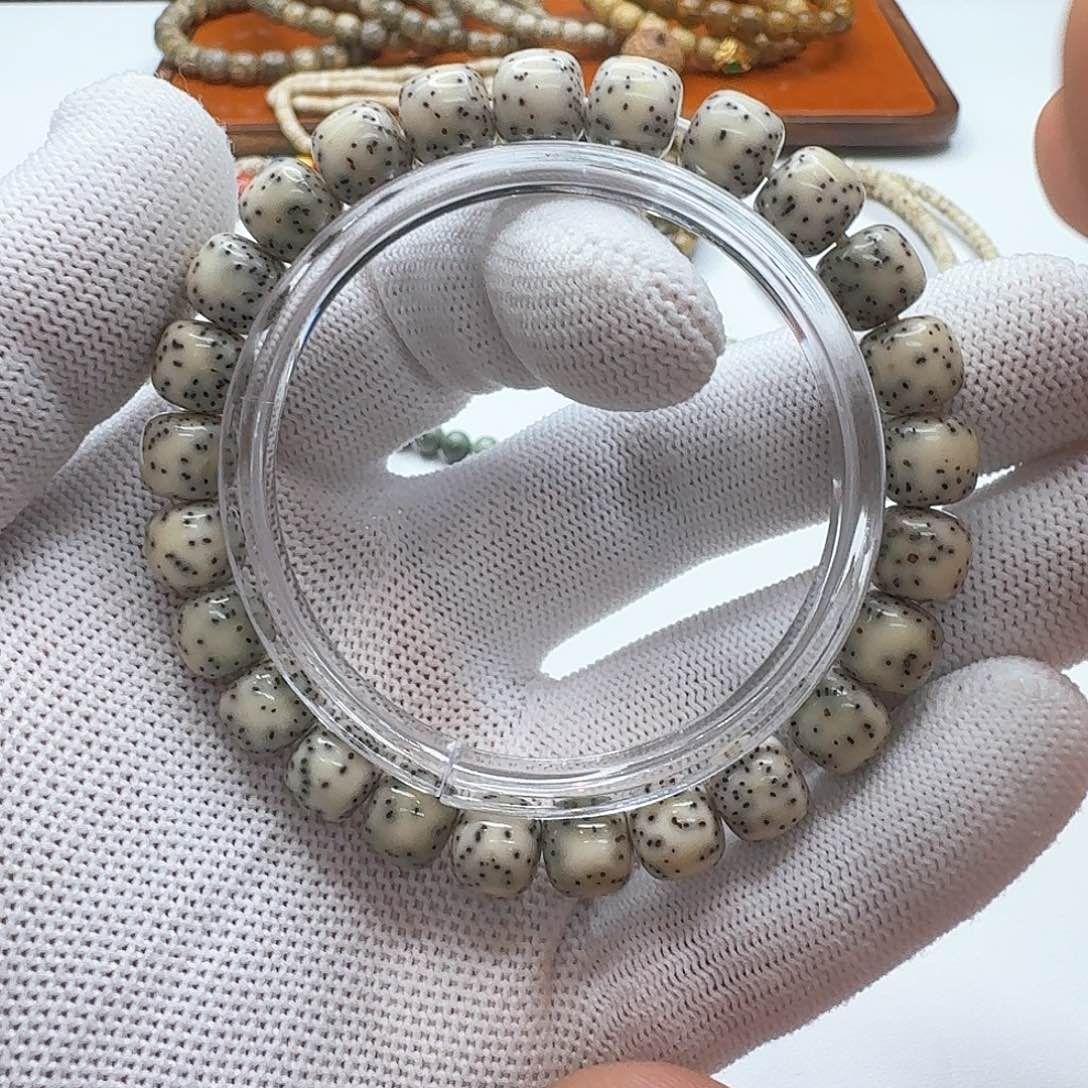 星月菩提吊坠4尊宠糯冰双留白针尖星9左右桶单圈