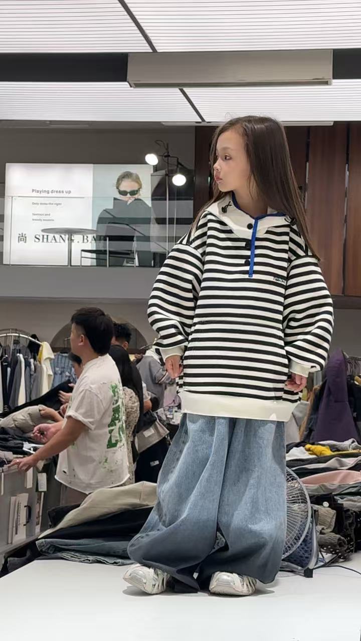 201【单件120-170尺码冬款童装】中大儿童2025冬季卫衣裤子大猪小猪