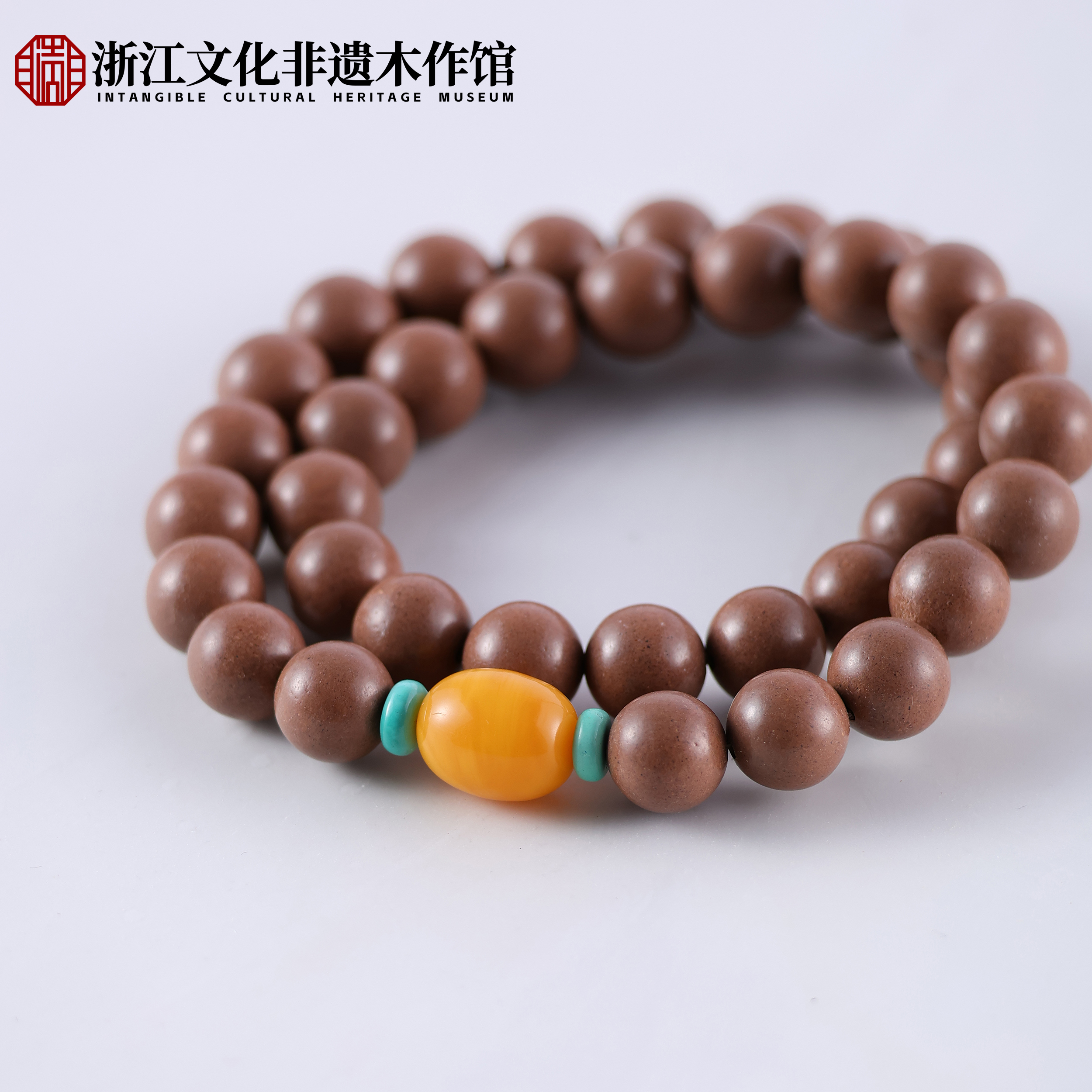 M【上新了非遗】长河落日 上古白龙涎10mm双圈手串 ZJ0192