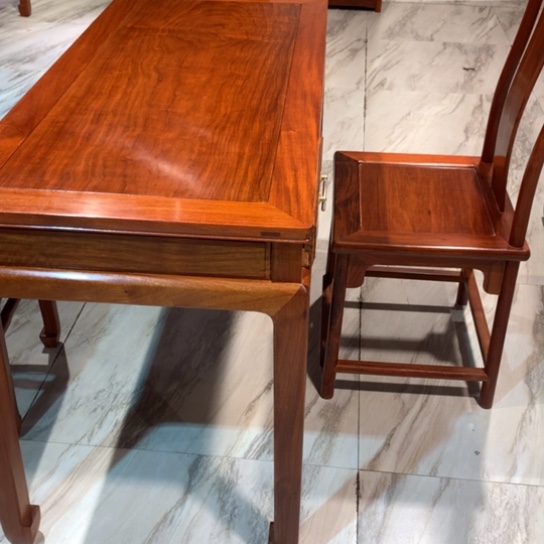 紫檀木类家具七*娘126桌 层架+方凳2 茶水架 餐椅