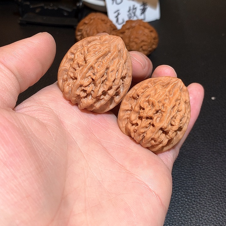 文玩核桃把件饕餮纹37