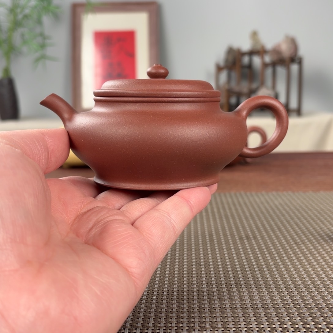 紫砂茶壶财**通微瑕黄龙山原矿紫砂壶