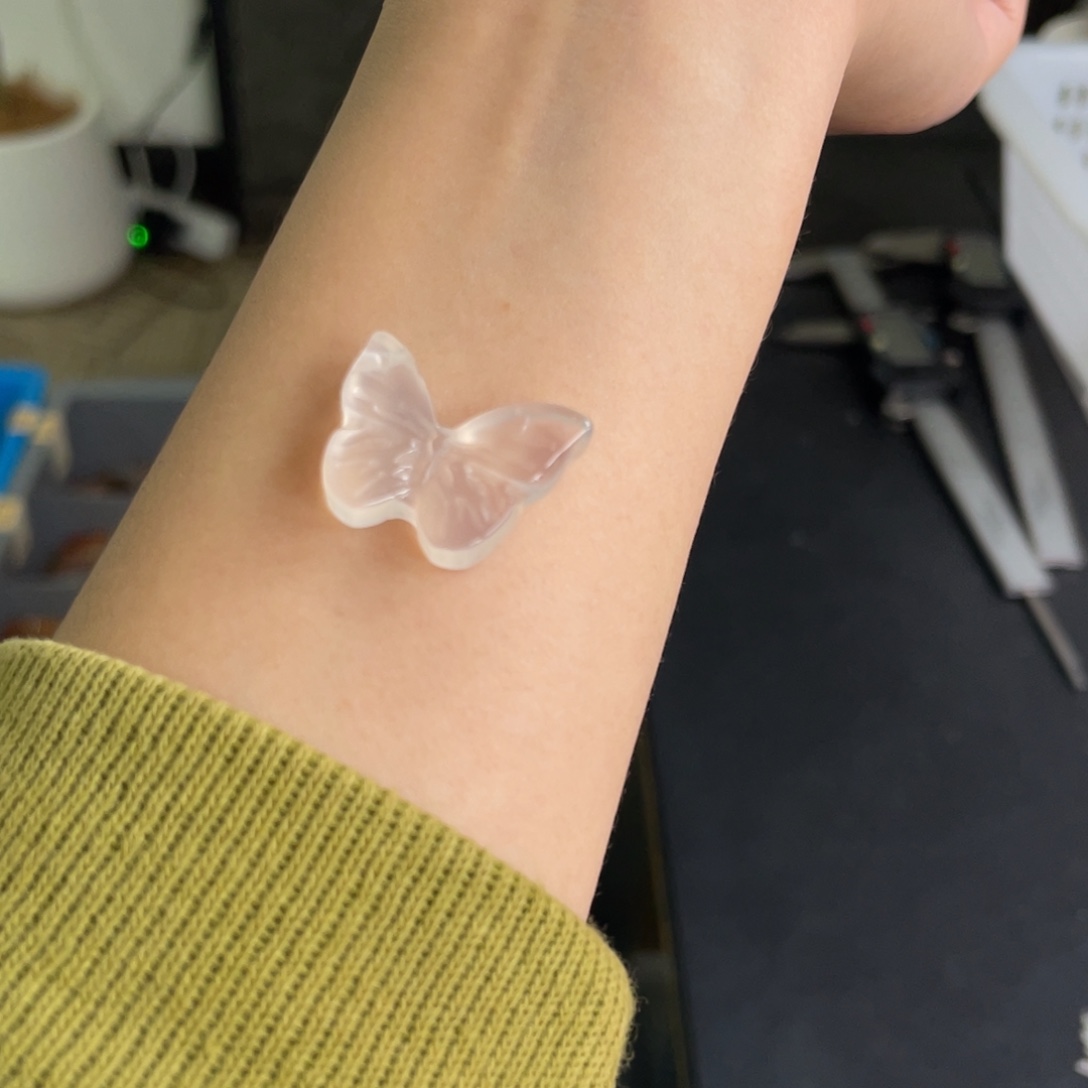 玛瑙/玉髓未镶嵌蝴蝶