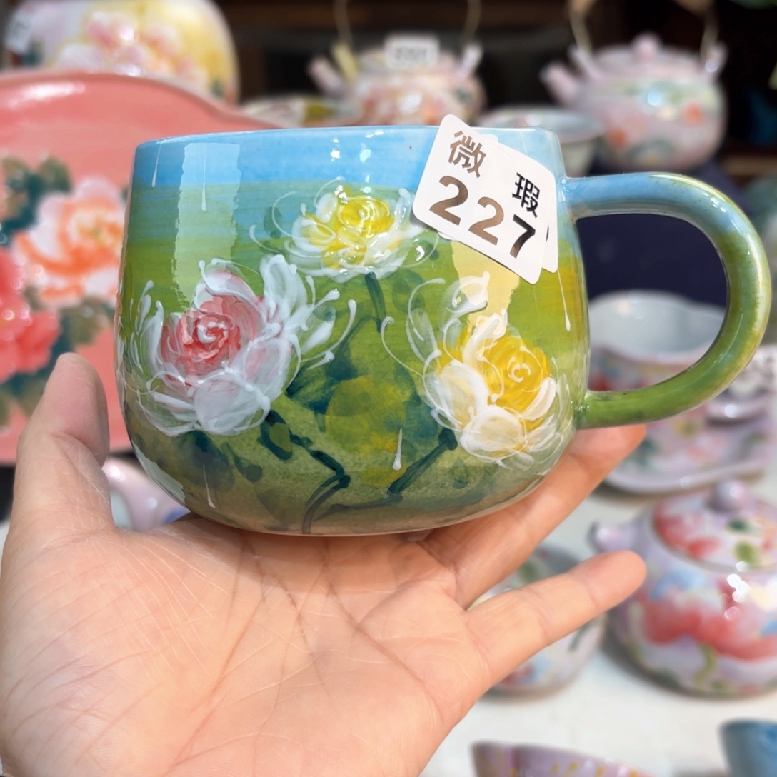 景德镇手绘高温釉下彩陶瓷茶具