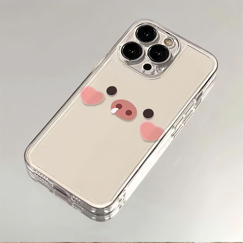 鼻涕小猪适用iPhone16Plus手机壳苹果15简约14防摔12透明11Promax