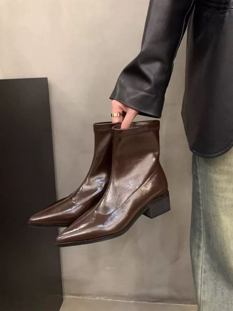 哈哈女鞋 2025秋冬新款骑士靴4cm    872-1                     