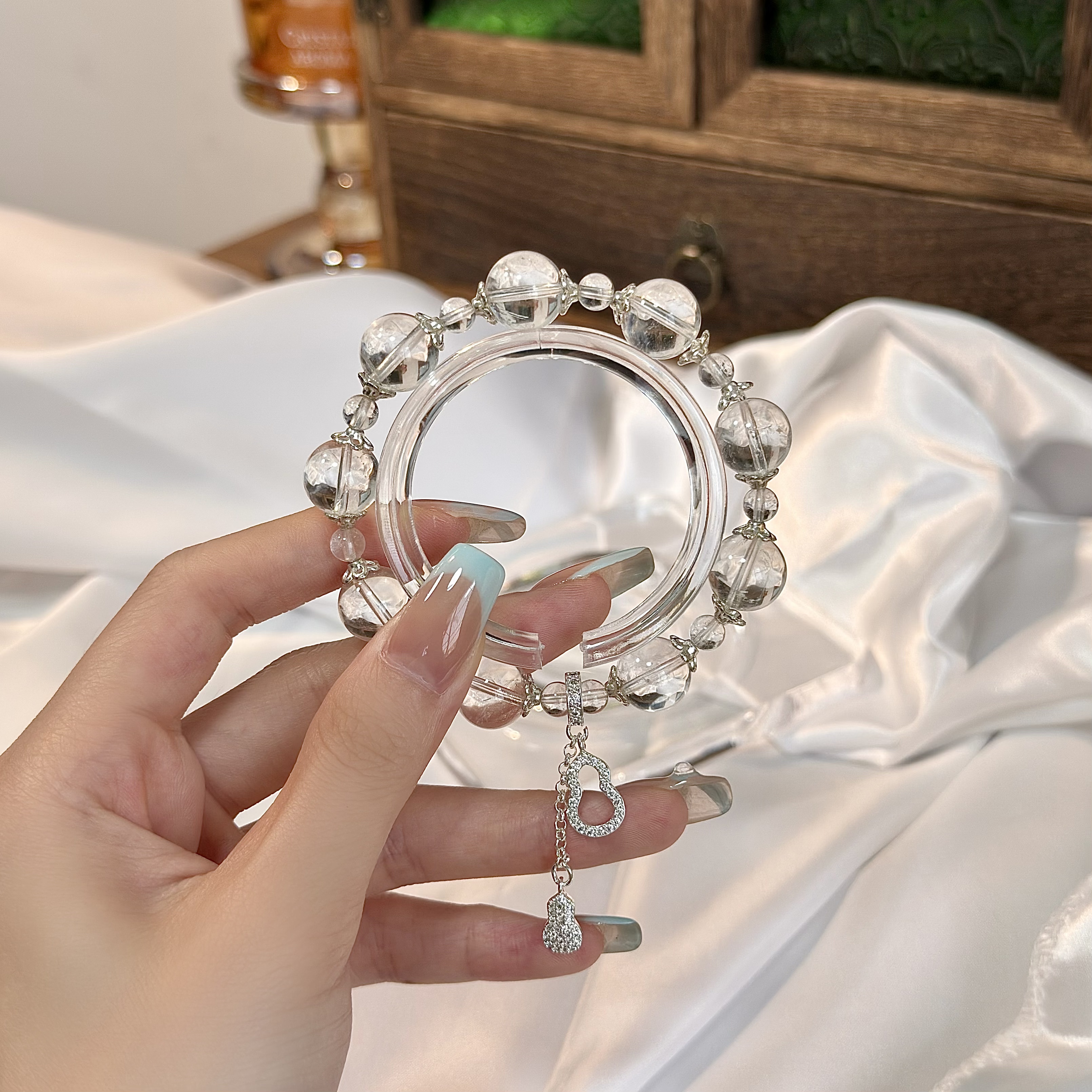 【白开水】11mm白水晶+5mm白水晶 手串原创设计天然水晶