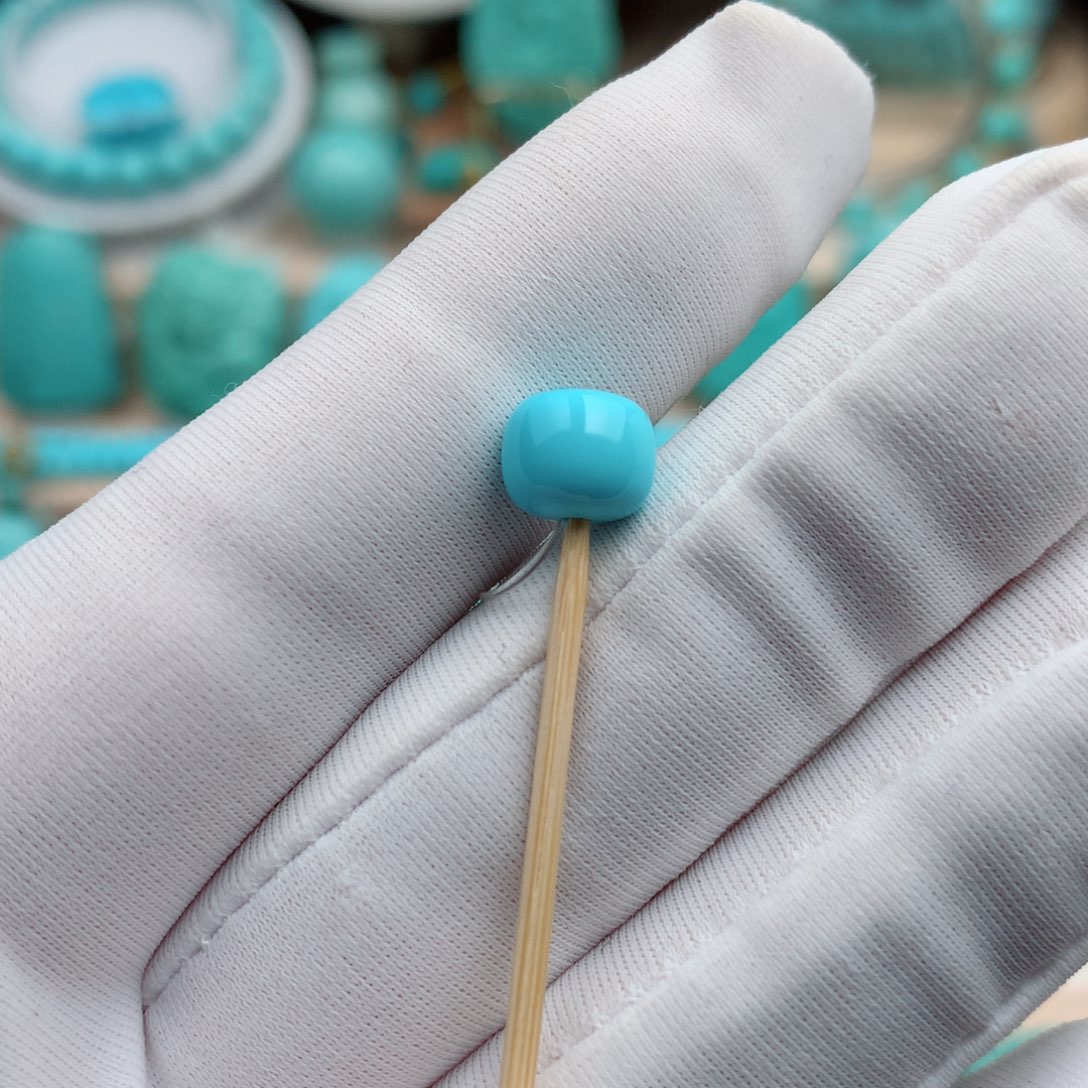 绿松石珠宝奇石未镶嵌8mm