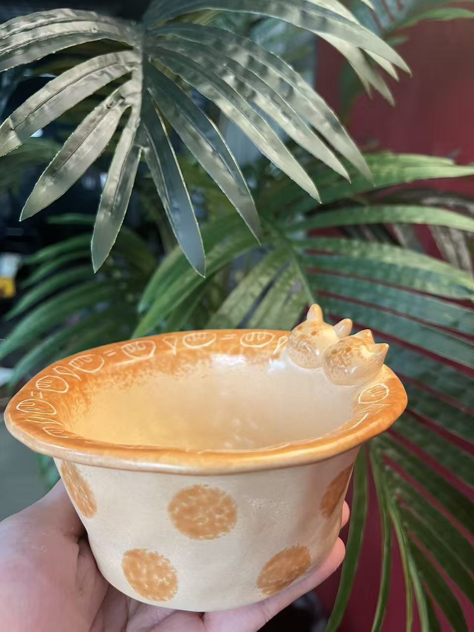 DIY景德镇创意手绘陶瓷卡通烘焙系列小猫米饭碗（预售）
