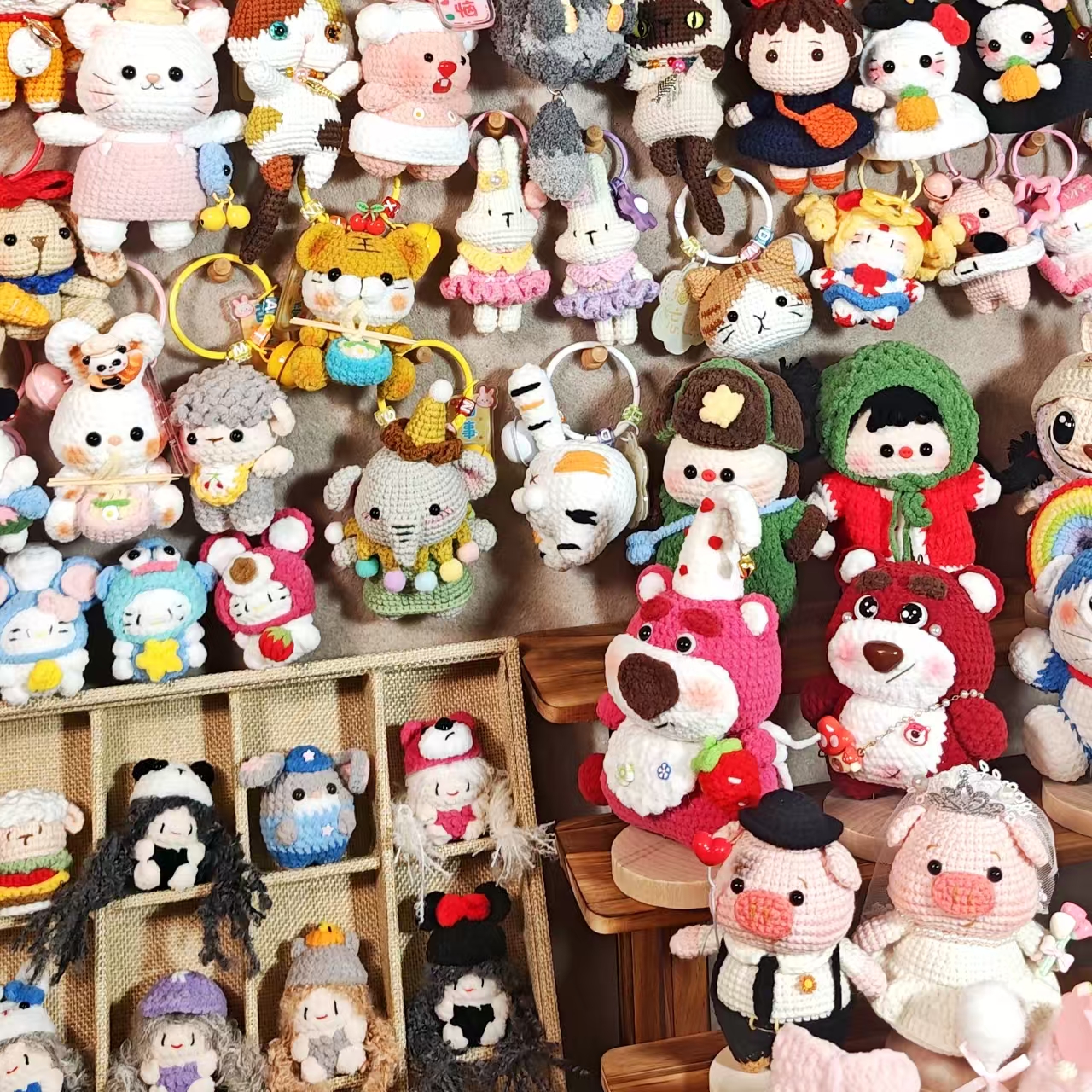 手工毛线钩织玩偶成品奈奈手作直播间选款一物一拍 可补差价