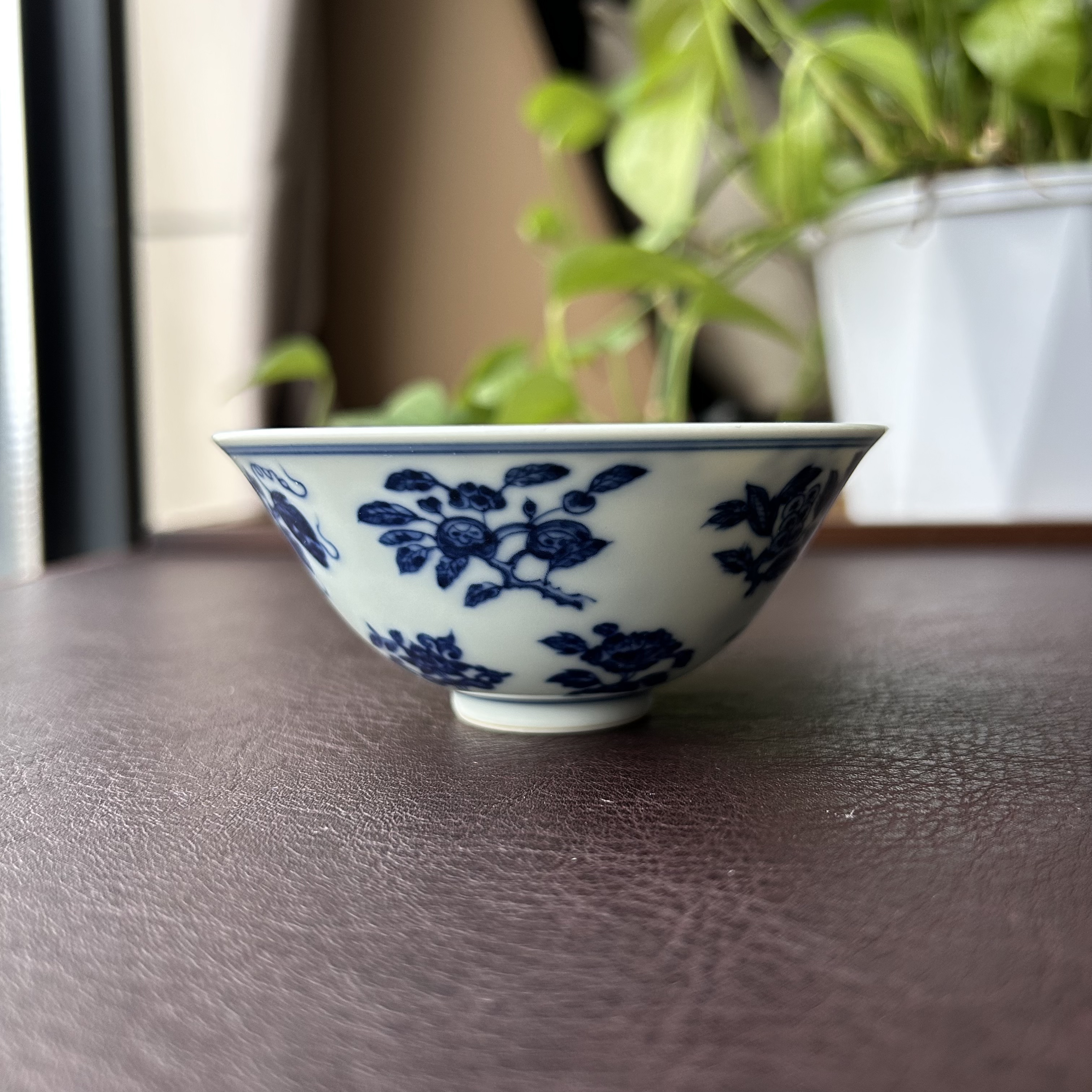 记石柴窑仿明花卉主人杯容量80ml