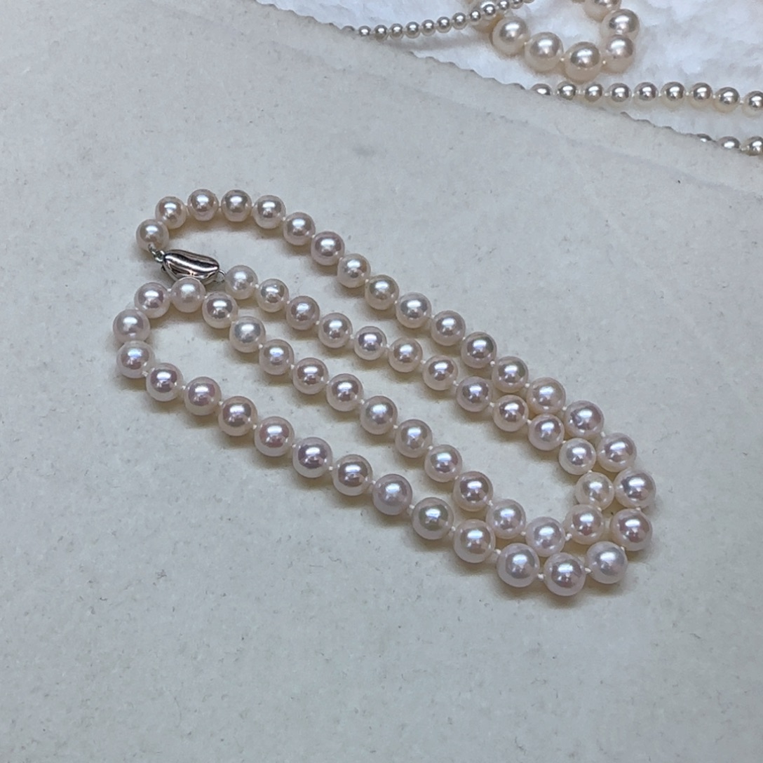 淡水珍珠银S925镶嵌项链