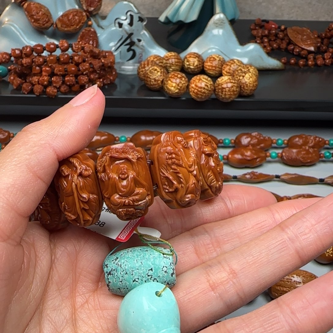 橄榄核手串/手链饕**抖橄榄核配饰