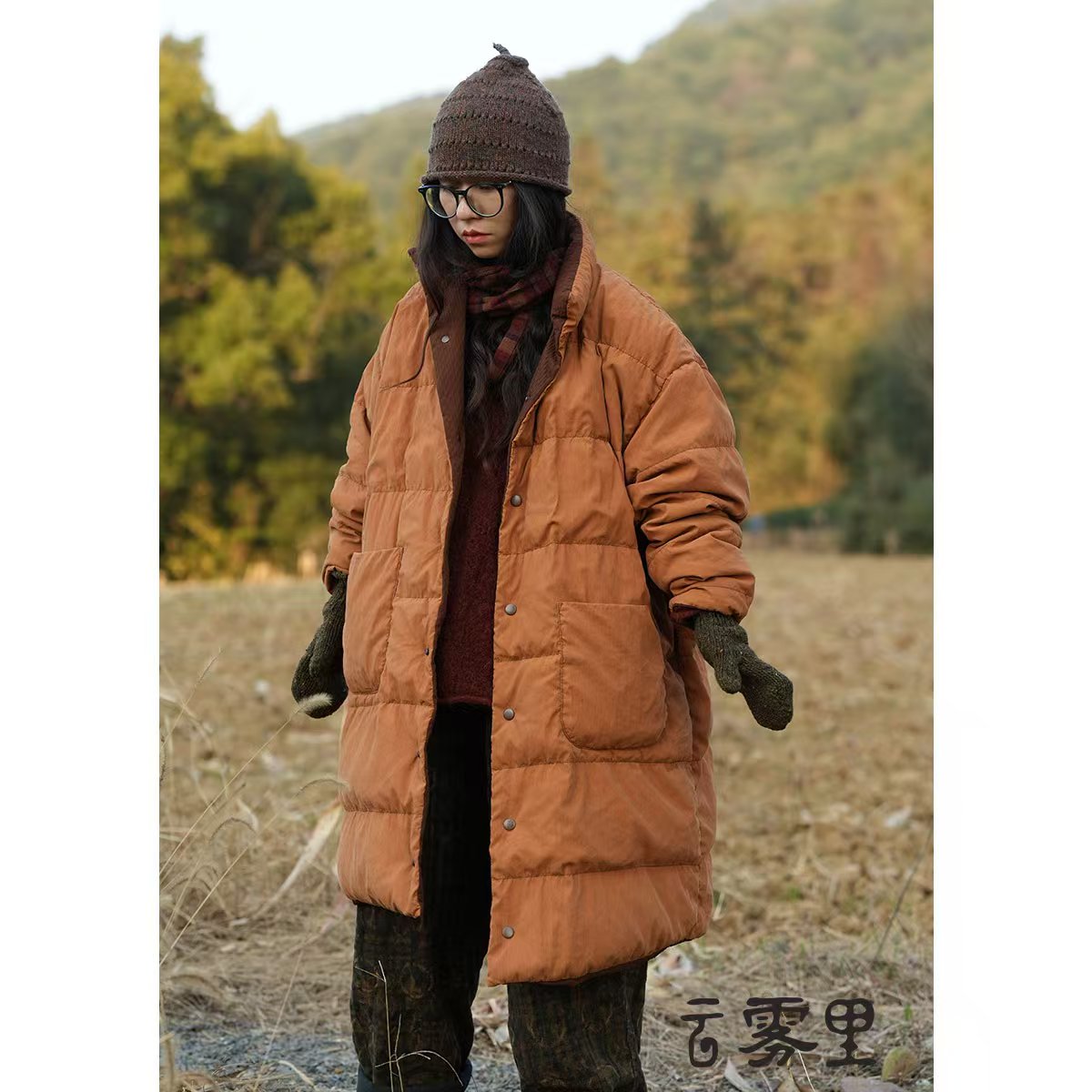 【云雾里】3167保暖超轻长款棉服