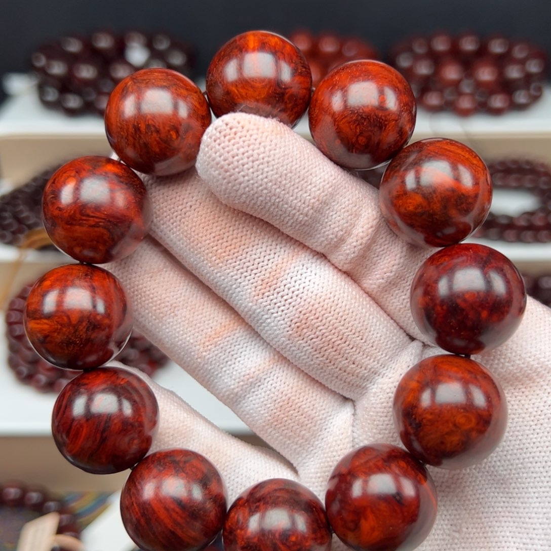 如***境小叶紫檀手串/手链1.8满留疤7586